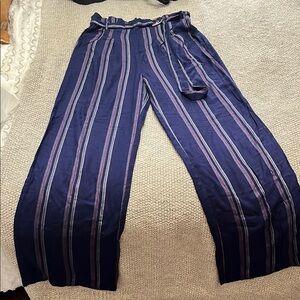 Striped Navy Women's Pants